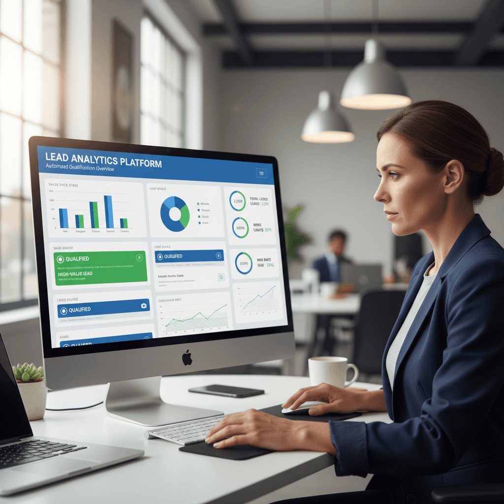 Lead qualification dashboard showing scored prospects